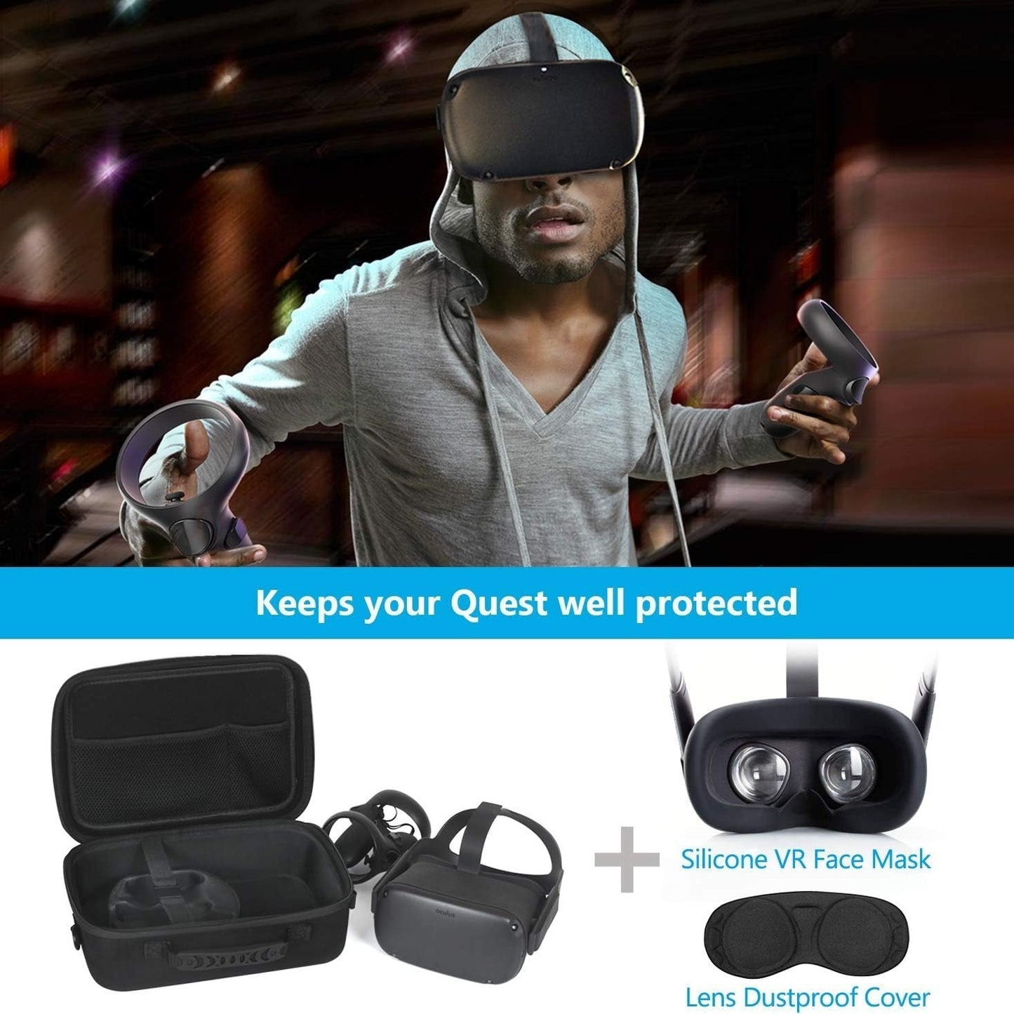 Hard Case for Meta Quest for Oculus Quest VR